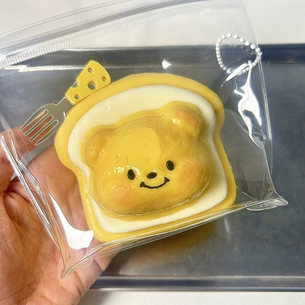 Butter Bear Double Thick Toast Taba Squishy Toy