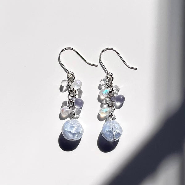 Watercolor Grape Earrings | Glass Grapes Fruit Earrings