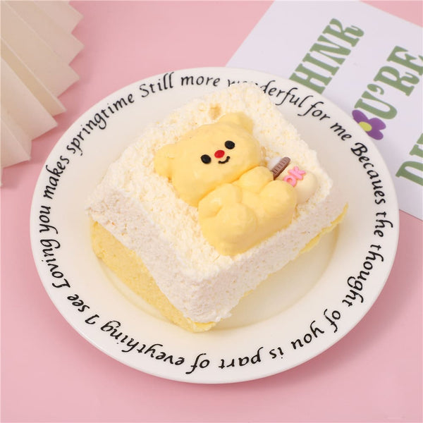 Butter Bear Toast Taba Squishy Toy