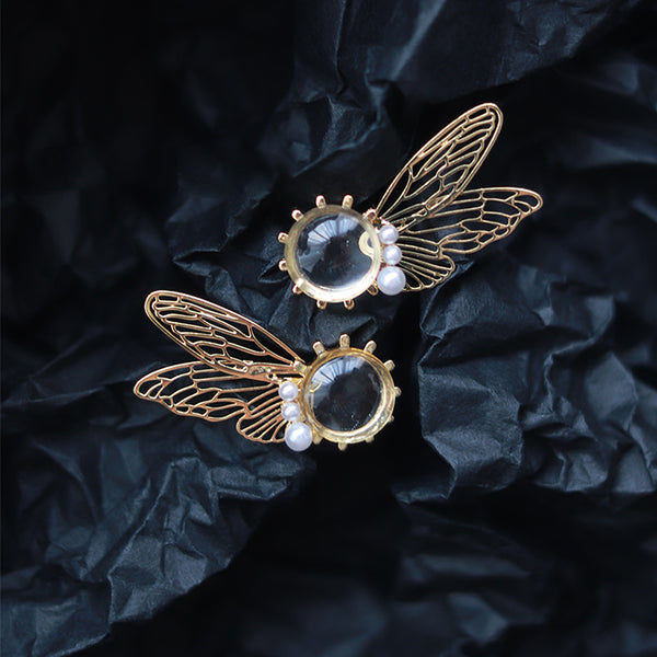 Exquisite Elegant Fairy Ear Transparent Wing Glamorous Earrings