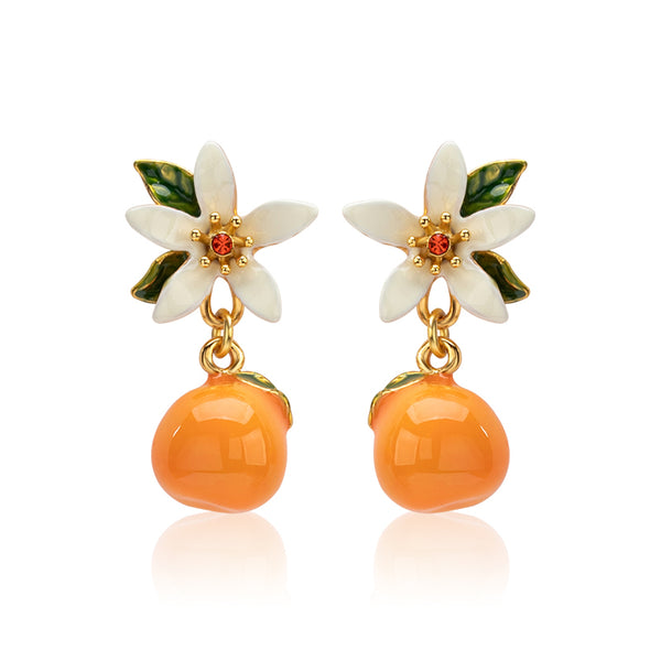 Cute Orange Drop Earrings Sweet Fruit Earring