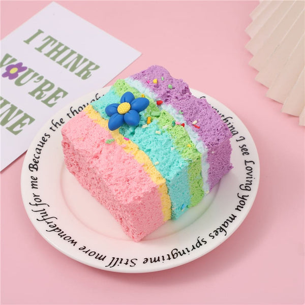 Rainbow Toast Taba Squishy Toy