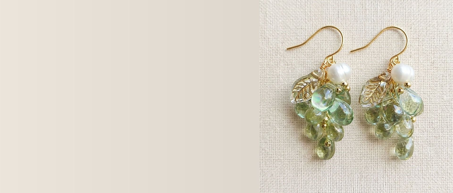 Green grape handmade earrings by CSOMALL