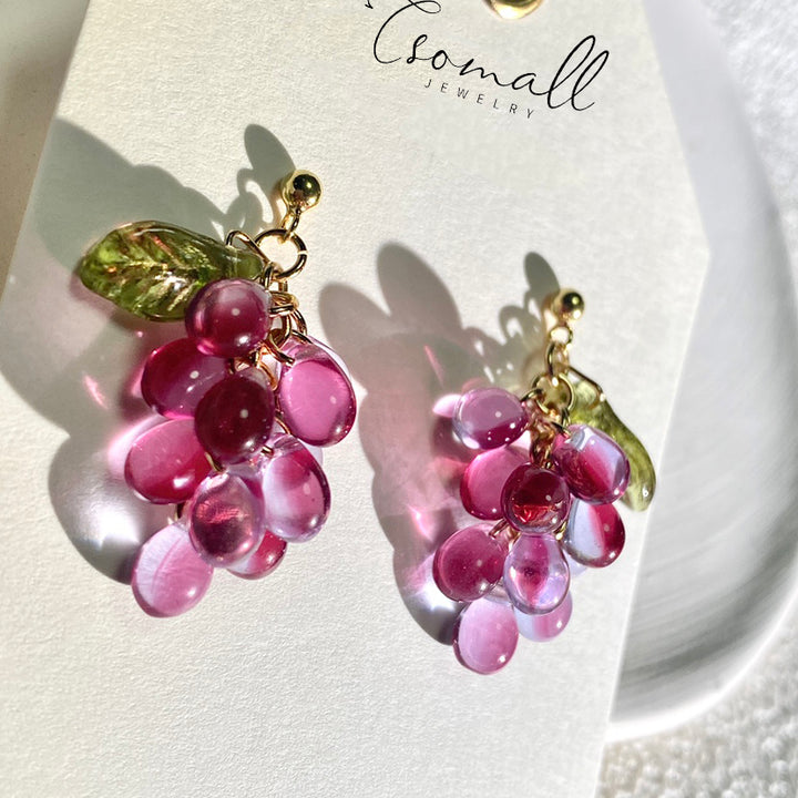 Purple Grape Earrings